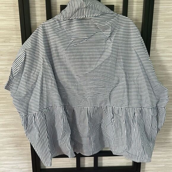 Eileen Fisher Navy silk textured jacket 3/4 sleeves M - Picture 4 of 6